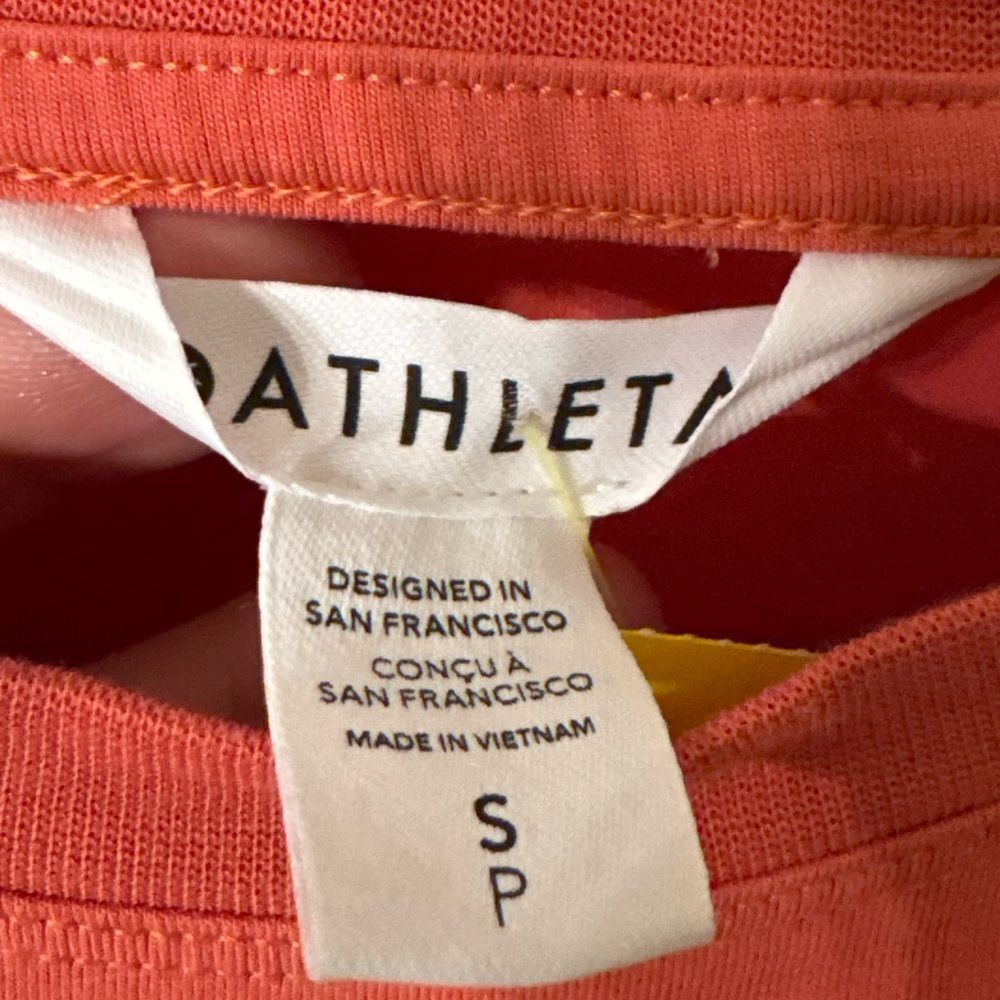 Athleta Studio Tank Top Small Coral Boxy Muscle Athleisure - Picture 5 of 5